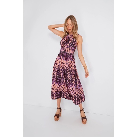 Ulla Johnson Sascha Midi Dress in Wisteria Pink Purple Size US 2 - Picture 5 of 15